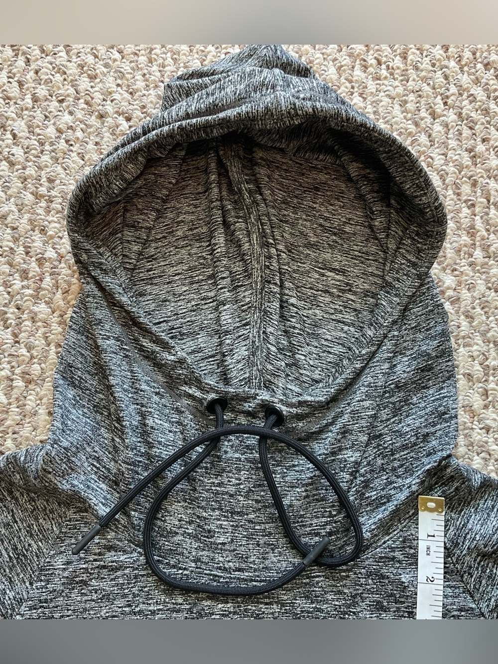 Athleta Black and White Draw String Hooded Pullover Top - Size Small - Picture 7 of 11